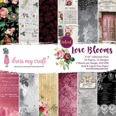 Dress My Crafts Designpapier - Love Blooms
